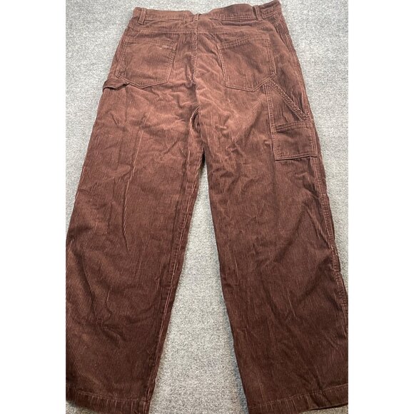 No Boundaries Brown Corduroy 34x31 Relaxed Fit Carpenter Baggy Grungy Pockets - Picture 5 of 8